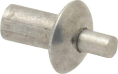 Made in USA - Universal Head Aluminum Alloy Drive Blind Rivet - Stainless Steel Mandrel, 0.109" to 1/8" Grip, 1/4" Head Diam, 0.128" to 0.14" Hole Diam, 0.219" Length Under Head, 1/8" Body Diam - Exact Tool & Supply