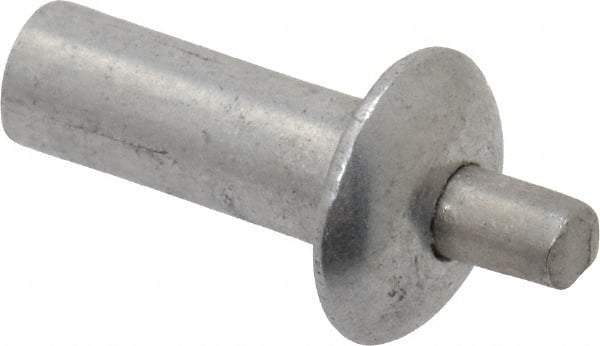 Made in USA - Universal Head Aluminum Alloy Drive Blind Rivet - Stainless Steel Mandrel, 0.234" to 1/4" Grip, 1/4" Head Diam, 0.128" to 0.14" Hole Diam, 0.344" Length Under Head, 1/8" Body Diam - Exact Tool & Supply