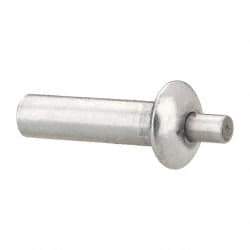 Made in USA - Universal Head Aluminum Alloy Drive Blind Rivet - Stainless Steel Mandrel, 0.359" to 3/8" Grip, 1/4" Head Diam, 0.128" to 0.14" Hole Diam, 0.469" Length Under Head, 1/8" Body Diam - Exact Tool & Supply