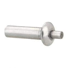 Made in USA - Universal Head Aluminum Alloy Drive Blind Rivet - Stainless Steel Mandrel, 0.359" to 3/8" Grip, 1/4" Head Diam, 0.128" to 0.14" Hole Diam, 0.469" Length Under Head, 1/8" Body Diam - Exact Tool & Supply