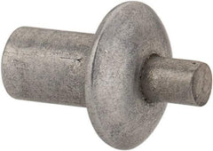 Made in USA - Universal Head Aluminum Alloy Drive Blind Rivet - Stainless Steel Mandrel, 0.109" to 1/8" Grip, 0.312" Head Diam, 0.161" to 0.172" Hole Diam, 1/4" Length Under Head, 5/32" Body Diam - Exact Tool & Supply