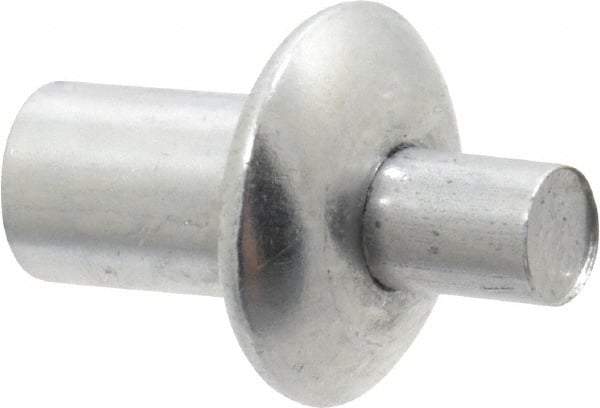 Made in USA - Universal Head Aluminum Alloy Drive Blind Rivet - Aluminum Alloy Mandrel, 0.078" to 1/8" Grip, 3/8" Head Diam, 0.191" to 0.219" Hole Diam, 0.281" Length Under Head, 3/16" Body Diam - Exact Tool & Supply