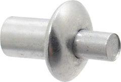 Made in USA - Universal Head Aluminum Alloy Drive Blind Rivet - Aluminum Alloy Mandrel, 0.078" to 1/8" Grip, 3/8" Head Diam, 0.191" to 0.219" Hole Diam, 0.281" Length Under Head, 3/16" Body Diam - Exact Tool & Supply