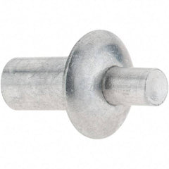 Made in USA - Universal Head Aluminum Alloy Drive Blind Rivet - Aluminum Alloy Mandrel, 0.141" to 3/16" Grip, 3/8" Head Diam, 0.191" to 0.219" Hole Diam, 0.344" Length Under Head, 3/16" Body Diam - Exact Tool & Supply