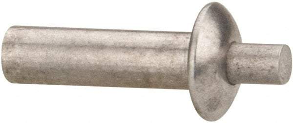 Made in USA - Universal Head Aluminum Alloy Drive Blind Rivet - Aluminum Alloy Mandrel, 0.453" to 1/2" Grip, 3/8" Head Diam, 0.191" to 0.219" Hole Diam, 0.656" Length Under Head, 3/16" Body Diam - Exact Tool & Supply
