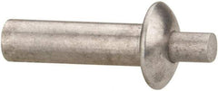 Made in USA - Universal Head Aluminum Alloy Drive Blind Rivet - Aluminum Alloy Mandrel, 0.453" to 1/2" Grip, 3/8" Head Diam, 0.191" to 0.219" Hole Diam, 0.656" Length Under Head, 3/16" Body Diam - Exact Tool & Supply
