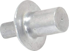 Made in USA - Universal Head Aluminum Alloy Drive Blind Rivet - Aluminum Alloy Mandrel, 0.141" to 3/16" Grip, 1/2" Head Diam, 0.266" to 0.281" Hole Diam, 0.344" Length Under Head, 1/4" Body Diam - Exact Tool & Supply