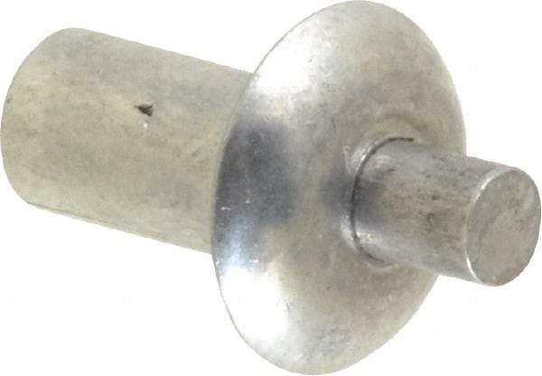 Made in USA - Universal Head Aluminum Alloy Drive Blind Rivet - Aluminum Alloy Mandrel, 0.266" to 5/16" Grip, 1/2" Head Diam, 0.266" to 0.281" Hole Diam, 0.469" Length Under Head, 1/4" Body Diam - Exact Tool & Supply