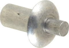 Made in USA - Universal Head Aluminum Alloy Drive Blind Rivet - Aluminum Alloy Mandrel, 0.266" to 5/16" Grip, 1/2" Head Diam, 0.266" to 0.281" Hole Diam, 0.469" Length Under Head, 1/4" Body Diam - Exact Tool & Supply