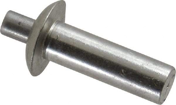 Made in USA - Universal Head Aluminum Alloy Drive Blind Rivet - Aluminum Alloy Mandrel, 0.578" to 5/8" Grip, 1/2" Head Diam, 0.266" to 0.281" Hole Diam, 0.781" Length Under Head, 1/4" Body Diam - Exact Tool & Supply