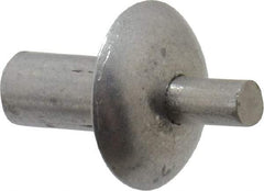 Made in USA - Brazier Head Aluminum Alloy Drive Blind Rivet - Stainless Steel Mandrel, 0.141" to 5/32" Grip, 0.312" Head Diam, 0.128" to 0.14" Hole Diam, 1/4" Length Under Head, 1/8" Body Diam - Exact Tool & Supply