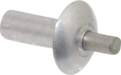 Made in USA - Brazier Head Aluminum Alloy Drive Blind Rivet - Stainless Steel Mandrel, 0.203" to 7/32" Grip, 0.312" Head Diam, 0.128" to 0.14" Hole Diam, 0.313" Length Under Head, 1/8" Body Diam - Exact Tool & Supply
