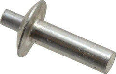 Made in USA - Brazier Head Aluminum Alloy Drive Blind Rivet - Aluminum Alloy Mandrel, 0.453" to 1/2" Grip, 0.469" Head Diam, 0.191" to 0.219" Hole Diam, 0.656" Length Under Head, 3/16" Body Diam - Exact Tool & Supply