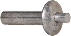 Made in USA - Brazier Head Aluminum Alloy Drive Blind Rivet - Aluminum Alloy Mandrel, 0.578" to 5/8" Grip, 0.469" Head Diam, 0.191" to 0.219" Hole Diam, 0.781" Length Under Head, 3/16" Body Diam - Exact Tool & Supply