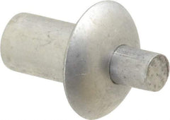 Made in USA - Brazier Head Aluminum Alloy Drive Blind Rivet - Aluminum Alloy Mandrel, 0.953" to 1" Grip, 0.469" Head Diam, 0.191" to 0.219" Hole Diam, 1.156" Length Under Head, 3/16" Body Diam - Exact Tool & Supply