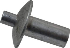 Made in USA - Brazier Head Aluminum Alloy Drive Blind Rivet - Aluminum Alloy Mandrel, 0.328" to 3/8" Grip, 5/8" Head Diam, 0.266" to 0.281" Hole Diam, 0.531" Length Under Head, 1/4" Body Diam - Exact Tool & Supply