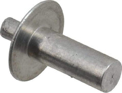 Made in USA - Brazier Head Aluminum Alloy Drive Blind Rivet - Aluminum Alloy Mandrel, 0.453" to 1/2" Grip, 5/8" Head Diam, 0.266" to 0.281" Hole Diam, 0.656" Length Under Head, 1/4" Body Diam - Exact Tool & Supply