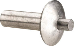 Made in USA - Brazier Head Aluminum Alloy Drive Blind Rivet - Aluminum Alloy Mandrel, 0.578" to 5/8" Grip, 5/8" Head Diam, 0.266" to 0.281" Hole Diam, 0.781" Length Under Head, 1/4" Body Diam - Exact Tool & Supply