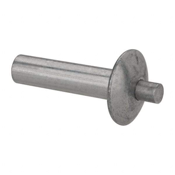 Made in USA - Brazier Head Aluminum Alloy Drive Blind Rivet - Aluminum Alloy Mandrel, 0.828" to 7/8" Grip, 5/8" Head Diam, 0.266" to 0.281" Hole Diam, 1.031" Length Under Head, 1/4" Body Diam - Exact Tool & Supply