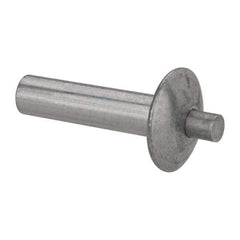 Made in USA - Brazier Head Aluminum Alloy Drive Blind Rivet - Aluminum Alloy Mandrel, 0.828" to 7/8" Grip, 5/8" Head Diam, 0.266" to 0.281" Hole Diam, 1.031" Length Under Head, 1/4" Body Diam - Exact Tool & Supply