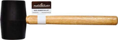 Paramount - 2 Lb Head Rubber Mallet - 15-13/32" OAL, Wood Handle - Exact Tool & Supply