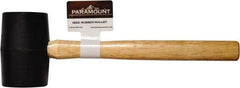 Paramount - 1 Lb Head Rubber Mallet - 12-15/16" OAL, Wood Handle - Exact Tool & Supply