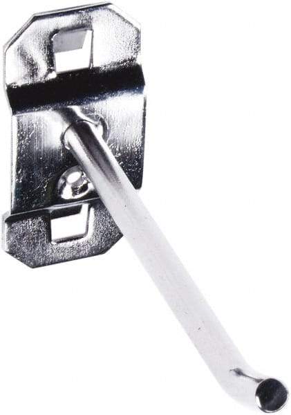 Triton - 1/4" Diam, Single Angled End Pegboard Hook - 3" Projection, 30° Bend, Stainless Steel - Exact Tool & Supply