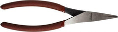 Paramount - 8" OAL, 1-9/16" Jaw Length x 5/8" Jaw Width, Duckbill Pliers - Serrated Jaw, Plastic Dipped Handles - Exact Tool & Supply