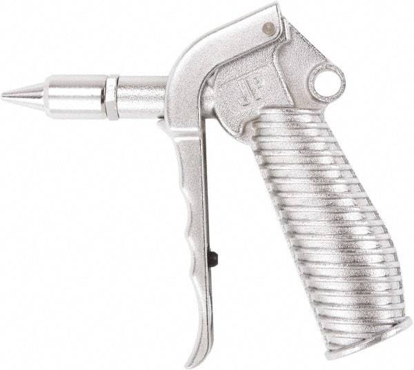 Value Collection - 230 Max psi Quiet Safety Nozzle Pistol Grip Blow Gun - 1/4 NPT Inlet, Chrome Plated Aluminum - Exact Tool & Supply