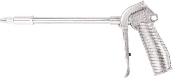 Value Collection - 230 Max psi Adjustable Safety Nozzle Adjustable Air Blow Gun - 1/4 NPT Inlet, 6" Tube Length, Chrome Plated Aluminum - Exact Tool & Supply