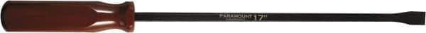 Paramount - 17" OAL Pry Bar - 3/4" Wide, Carbon Steel - Exact Tool & Supply