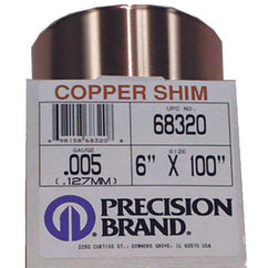 .003X6X100 COPPER SHIM - Exact Tool & Supply