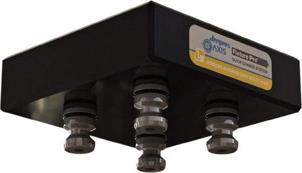 Jergens - 130mm Long x 130mm Wide x 35mm High Aluminum Fixture Plate - 35mm Plate Thickness - Exact Tool & Supply