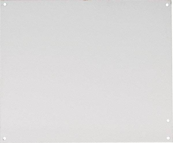 nVent Hoffman - 10-1/4" OAW x 12-1/4" OAH Powder Coat Finish Electrical Enclosure Nonperforated Panel - 14" x 12" Box, 14 Gauge Steel, Use with A14N124/A14N126/A14N128 - Exact Tool & Supply
