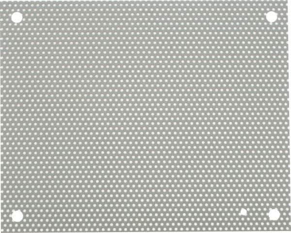 nVent Hoffman - 10-1/2" OAW x 13" OAH Powder Coat Finish Electrical Enclosure Perforated Panel - 16" x 12" Box, 16 Gauge Steel, Use with A16N12ALP/A16N12MPP - Exact Tool & Supply