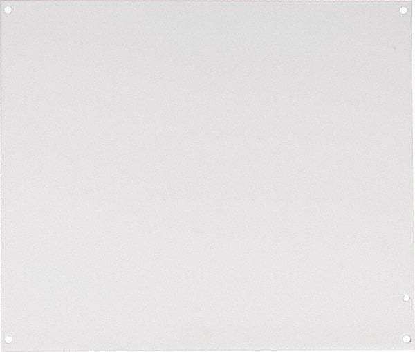 nVent Hoffman - 10-7/8" OAW x 12-7/8" OAH Powder Coat Finish Electrical Enclosure Junction Box Panel - 14" x 12" Box, 14 Gauge Steel, Use with A14128PHC/A14128PHCW/A16128JFGR - Exact Tool & Supply