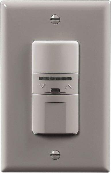 Cooper Wiring Devices - 1,000 Square Ft. Coverage, Infrared Occupancy Sensor Wall Switch - 600 at 120 V Incandescent, 600 at 120 V Fluorescent, 120 VAC, Gray - Exact Tool & Supply