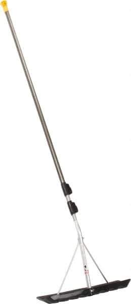 True Temper - 18 Inch Wide Blade x 6 Inch High Blade Roof Rake - 204 Inch Long Aluminum, Telescopic Handle - Exact Tool & Supply