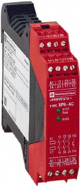 Square D - 24 Volt, 2.5 VA Power Rating, Standard Electromechanical & Solid State Screw Clamp General Purpose Relay - 6 Amp at 24 VAC/VDC, 1NC (Auxiliary) & 3NO - Exact Tool & Supply