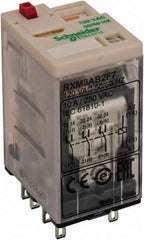 Square D - 11 Pins, 1.2 VA Power Rating, Ice Cube Electromechanical Plug-in General Purpose Relay - 10 Amp at 277 VAC, 3PDT, 120 VAC, 21mm Wide x 40mm High x 27mm Deep - Exact Tool & Supply