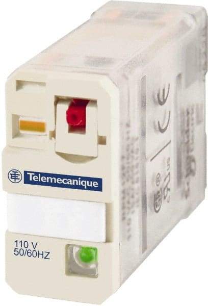 Square D - 5 Pins, Ice Cube Electromechanical Plug-in General Purpose Relay - 15 Amp at 250 VAC, SPDT, 24 VAC, 14mm Wide x 40mm High x 27mm Deep - Exact Tool & Supply