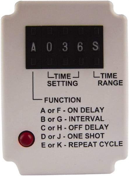 Square D - 11 Pin, 999 hr Delay, Multiple Range DPDT Time Delay Relay - 10 Contact Amp, 110 VDC & 120 VAC - Exact Tool & Supply