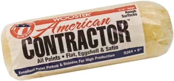 Wooster Brush - 3/4" Nap, 9" Wide Paint Roller - Rough Texture, Synthetic Knit - Exact Tool & Supply