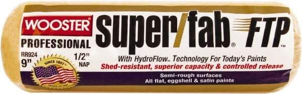 Wooster Brush - 1/2" Nap, 9" Wide Paint Roller - Semi-Rough Texture, Synthetic Knit - Exact Tool & Supply