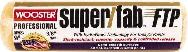 Wooster Brush - 3/8" Nap, 9" Wide Paint Roller - Medium Texture, Synthetic Knit - Exact Tool & Supply