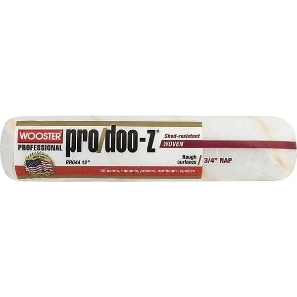 Wooster Brush - 3/4" Nap, 12" Wide Paint Roller - Rough Texture, Woven - Exact Tool & Supply