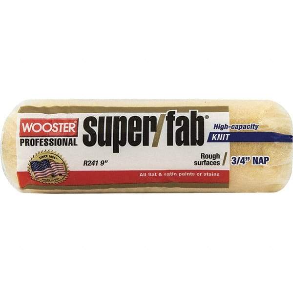 Wooster Brush - 3/4" Nap, 9" Wide Paint Roller - Rough Texture, Synthetic Knit - Exact Tool & Supply
