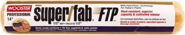 Wooster Brush - 1/2" Nap, 14" Wide Paint Roller - Semi-Rough Texture, Synthetic Knit - Exact Tool & Supply