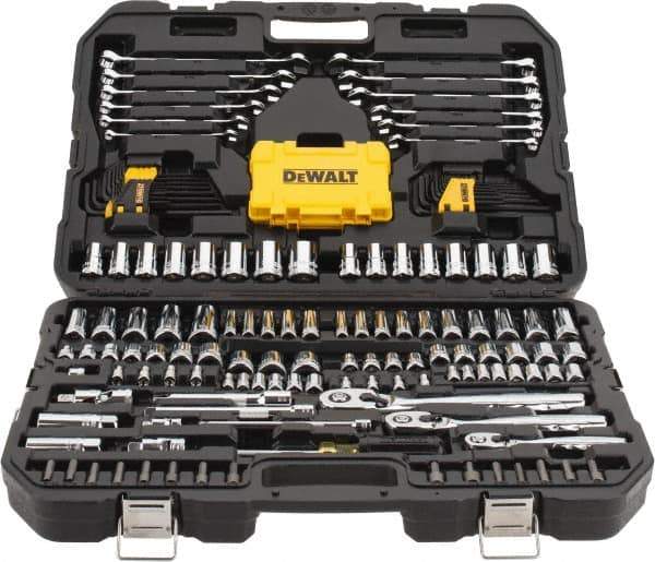 DeWALT - 168 Piece 1/4 & 3/8" Drive Mechanic's Tool Set - Comes in Blow Molded Case - Exact Tool & Supply