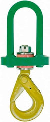 Machining & Welding - #5 Hook, 2 Ton Capacity, Alloy Steel Swivel Hoist Hook - 12-1/4" Long - Exact Tool & Supply